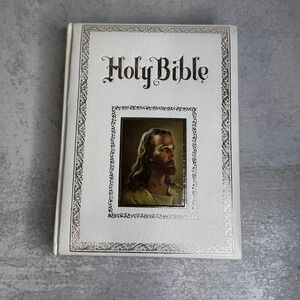 Vintage Holy Bible King James Version Red Letter Regency 1978 White